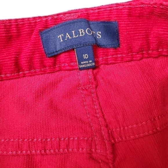 TALBOTS Heritage Red Corduroy Size 10 - Picture 4 of 14